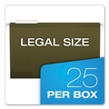 File Folders | Pendaflex 04153 1/3 1/3-Cut Tabs Legal Size Reinforced Hanging File Folders with Printable Tab Inserts - Standard Green (25/Box) image number 4
