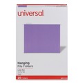 Office Jansan | Universal UNV14120EE 1/5-Cut Tab Deluxe Bright Color Hanging File Folders - Letter Size, Violet (25/Box) image number 0