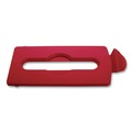 Paper & Dispensers | Rubbermaid Commercial 2007194 Slim Jim 16.5 in. x 8 in. x 0.5 in. Paper Recycling Top - Red image number 0