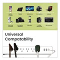 Office Electronics & Batteries | GoGreen Power GG-1662USBC 6 ft. Cord 450 Joules 6 AC Outlets/3 USB Ports Surge Protector with USB - White image number 5