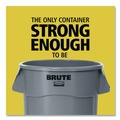 Trash & Waste Bins | Rubbermaid Commercial FG863292GRAY Brute 32-Gallon Plastic Container with Lid - Gray image number 3
