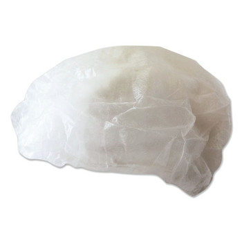 Boardwalk BWKH42XL 24 in. Disposable Bouffant Caps - X-Large, White (100/Pack)