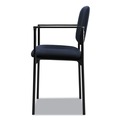 Office Chairs | HON HVL616.VA90 23.25 in. x 21 in. x 32.75 in. Fabric Upholstery Stacking Guest Chair with Arms - Navy image number 3