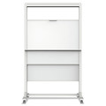  | Quartet ECM4068DT Motion Dual-Track 40 in. x 68 in. Magnetic Mobile Dry-Erase Easel - White image number 2