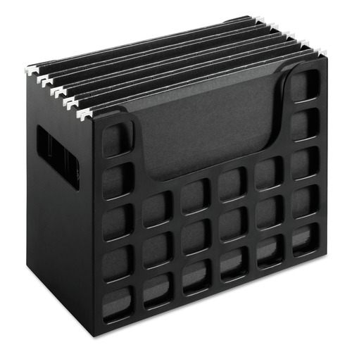File Folders | Pendaflex 23013 6 in. Long Desktop File with Hanging Folders - Letter Size/Black image number 0