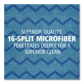 Labor Day Sale! Save $30 off $199! | Rubbermaid Commercial FGQ62000BL00 HYGEN 16 in. x 16 in. Microfiber Cleaning Cloths - Blue (12/Carton) image number 3
