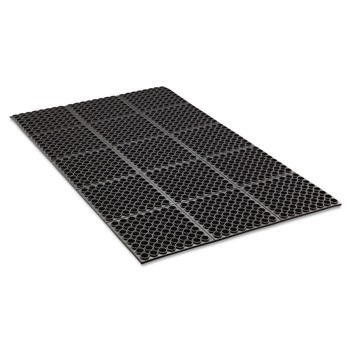 Crown 36 in. x 60 in. Safewalk Heavy-Duty Anti-Fatigue Drainage Mat - Black
