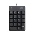 Office Electronics & Batteries | Adesso AKB601UB 18-Key Spill-Resistant Numeric Keypad - Black image number 0