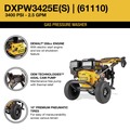 Pressure Washers | Dewalt 61110S 3400 PSI at 2.5 GPM Cold Water Gas Pressure Washer with Electric Start image number 13