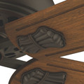 Ceiling Fans | Casablanca 55035 Fellini 60 in. Transitional Brushed Cocoa Walnut Regal-Style Carved Wood Indoor Ceiling Fan image number 2