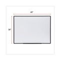 Office & Office Supplies | Universal UNV43629 48 in. x 36 in. Design Series Deluxe Dry Erase Board - White Surface/Black Anodized Aluminum Frame image number 2