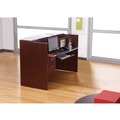 Alera ALEVA327236MY Valencia Series 71 in. x 35.5 in. x 29.5 in. - 42.5 in. Reception Desk with Counter - Mahogany image number 7
