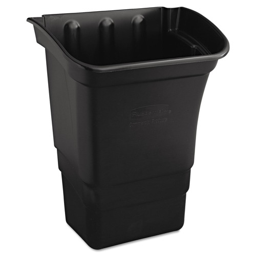 Cleaning Carts | Rubbermaid Commercial FG335388BLA 8 Gallon Rectangular Optional Utility Cart Refuse/Utility Bin - Black image number 0