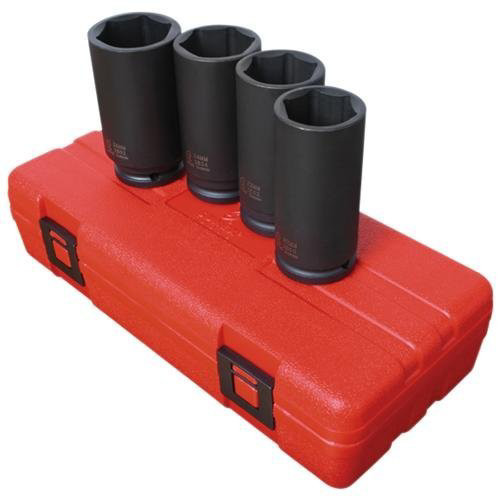 Sockets | Sunex 2838 4-Piece 3/8 in. Drive Metric Deep Well Spindle Impact Socket Set image number 0