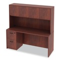  | Alera ALEVA286615MC 64.75 in. x 154 in. x 35.38 in. 4 Compartments Valencia Series Hutch with Doors - Medium Cherry image number 6