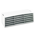 Office Jansan | Pacon P001310 29.25 x 12.88 x 9.38 Classroom Keepers 15-Compartment Letter-Size Construction Paper Sorter/Storage Box - White image number 0