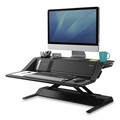 Office Furniture & Lighting | Fellowes Mfg Co. 8080301 32.75 in. x 24.25 in. x 5.5 in. to 22.5 in. Lotus DX Sit-Stand Workstation - Black image number 2