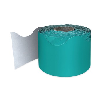 Carson-Dellosa 108471 2.25 in. x 65 ft. Rolled Scalloped Borders - Teal