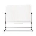  | MasterVision RQR0521 48 in. x 70 in. Earth Silver Easy Clean Mobile Revolver Dry Erase Boards - White Surface, Silver Steel Frame image number 0