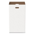 Trash & Waste Bins | Gritt Commercial GRI52040G10 40 Gallon Corrugated Cardboard Trash Can and Recycling Container, White, 10/Carton image number 2