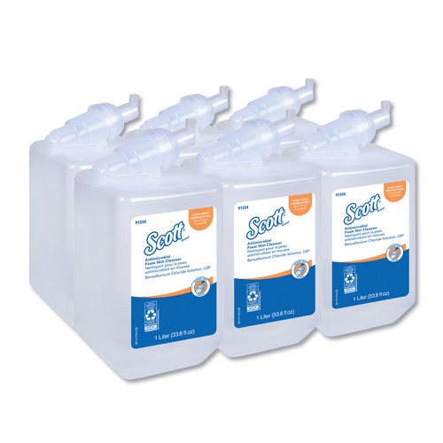 Cleaning & Janitorial Supplies | Scott KCC 91554 1000 mL Bottle Antimicrobial Foam Skin Cleanser - Fresh Scent (6/Carton) image number 0