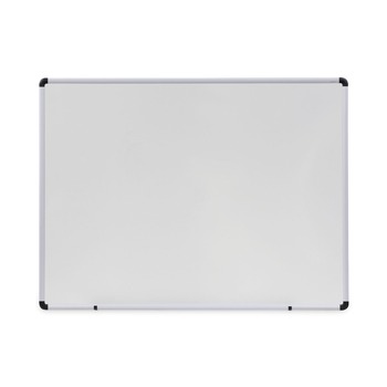 Universal 48 in. x 36 in. Modern Melamine Dry Erase Board with Aluminum Frame - White Surface