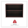 Office Filing Cabinets & Shelves | Alera ALELS593020MC Open Office Desk Series 29.5w x 19.13d x 22.78h Low Storage Cabinet Credenza - Medium Cherry image number 6