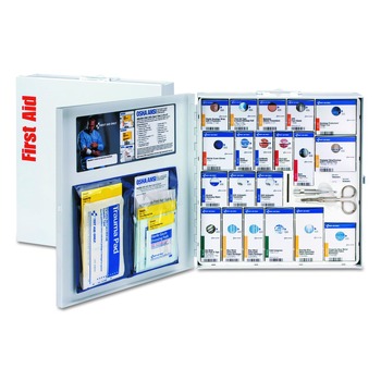First Aid Only FAO746006021 SmartCompliance No Medication Metal Case Food Service First Aid Kit for 50 People (260-Pieces/Kit)