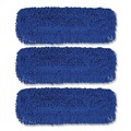 Mops | Gritt Commercial GRI182243PK 24 in. x 5 in. Microfiber Looped Dust Mop Pad Head - Blue (3/Pack) image number 0
