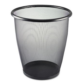 PRODUCTS | Safco 9717BL Onyx 13 in. x 14.5 in. 5 Gallon Round Steel Mesh Wastebasket - Black