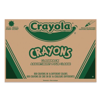 Crayola 16-Color Classpack Regular Crayons (800/Box)