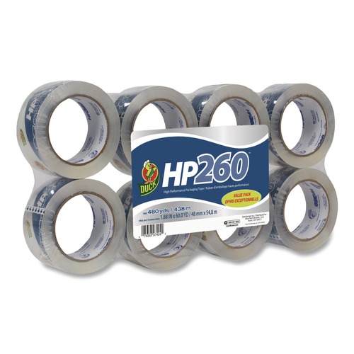 Office Jansan | Duck 1067839/07424 HP260 1.88 in. x 60 yards 3 in. Core Packaging Tape - Clear (8/Pack) image number 0