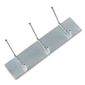 Office Jansan | Safco 4161 18 in. x 3-3/4 in. x 7 in. Three Ball-Tipped Double-Hooks Metal Wall Rack - Satin Metal image number 1
