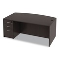  | Alera ALEVA227236ES Valencia Series 71 in. x 41.38 in. x 29.63 in. Bow Front Desk Shell - Espresso image number 2