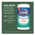 Cleaning & Janitorial Supplies | Clorox 01656 7 in. x 8 in. 1-Ply Disinfecting Wipes - Fresh Scent, White (450/Carton) image number 7