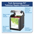 Food Service | Tork 7232000 4.4 x 5.6 x 6.7 Xpressnap Fit Tabletop Napkin Dispenser - Black image number 1