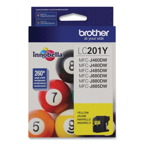 Bulk Savings Pricing 1 | Brother LC201Y Innobella 260 Page-Yield Ink - Yellow image number 0