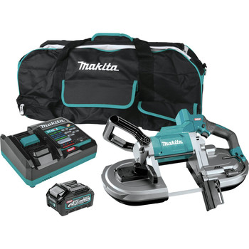 BAND SAWS | Makita 40V max XGT Brushless Lithium-Ion Cordless Deep Cut Portable Band Saw Kit (4 Ah)