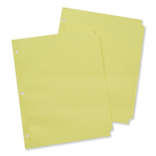 Office Jansan | Universal UNV20836 11 in. x 8-1/2 in. 5-Tab Insertable Tab Index - Buff (36/Box) image number 0