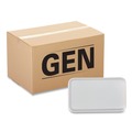 Food Trays, Containers, and Lids | GEN 16SWH 11.63 in. x 7.25 in. x 0.54 in. #16S Meat Trays - White (250/Carton) image number 0