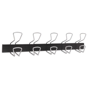 Alba 29.92 in. x 2.95 in. x 6.45 in. 22 lb Capacity Metal Wall-Mount Coat Hooks - Silver