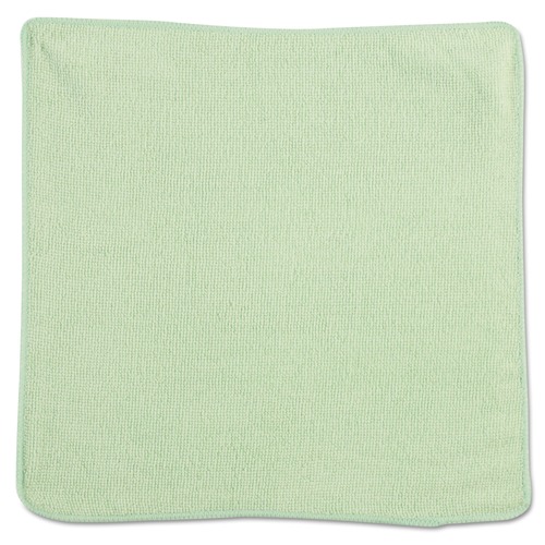 Rubbermaid Commercial 1820578 12 in. x 12 in. Microfiber Cleaning Cloths - Green (24/Pack) image number 0