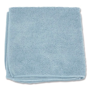 Boardwalk 12 in. x 12 in. Microfiber Cleaning Cloths - Blue (12/Pack)