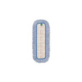 Mops | Rubbermaid Commercial FGQ41600BL00 18 in. Nylon/Polyester Microfiber High Absorbency Mop Pad - Blue (6/Carton) image number 1