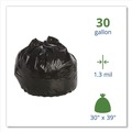 Storage Accessories | Stout by Envision T3039B13 30 in. x 39 in. 1.3 mil. 30 Gallon Total Recycled Content Plastic Trash Bags - Brown/ Black (100/Carton) image number 2