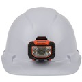 Hard Hats | Klein Tools 60107 Non-Vented Cap Style Hard Hat with Headlamp - White image number 5
