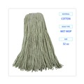 Mops | Boardwalk BWKCM20032 32 oz. 4-Ply Cut-End Cotton Mop Head - White (12/Carton) image number 7