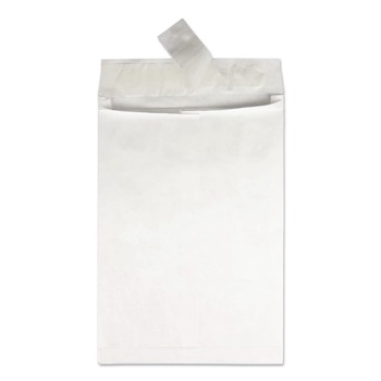 Survivor Tyvek 12 x 16 18 lb. Heavyweight Square Flap Open End Expansion Mailers - White (100/Carton)