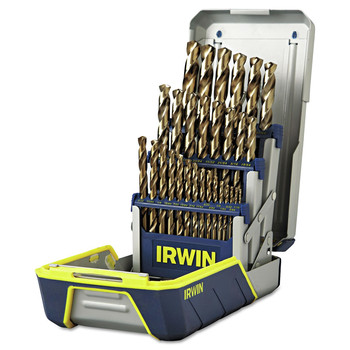 IRWIN HANSON 29 Pc Black & Gold Metal Index Drill Bit Set 3018005 