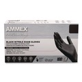 Cleaning Gloves | Ammex ABNPF44100 3 mil Thick Powder-Free Nitrile Exam Gloves - Medium, Black (100/Box) image number 0